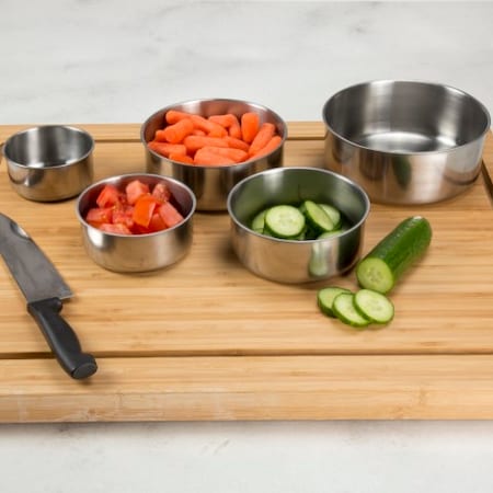 Hastings Home 5 Piece Stainless Steel Bowl Set with Lids 611427DPW